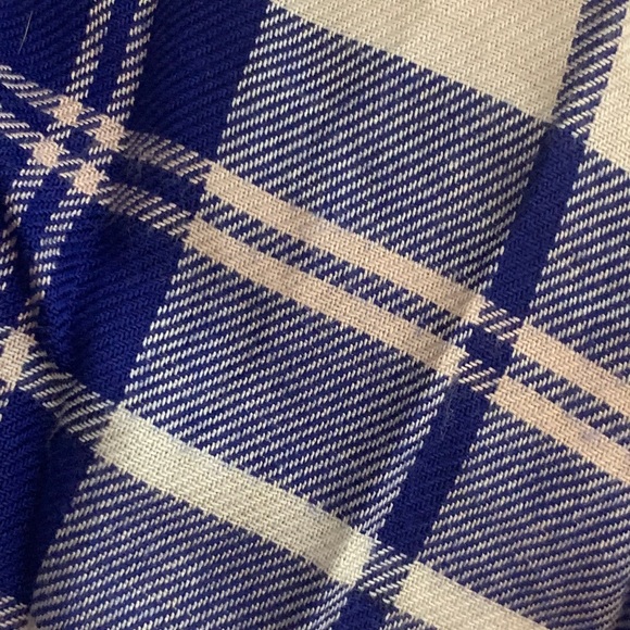 Blue, White & Baby Pink Flannel Button Up Shirt - Picture 4 of 12